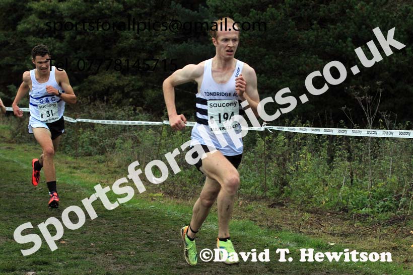 Senior Men, 2022 National Cross Country Relays, Berry Hill Park, Mansfield.  Photo: David T. Hewitson/Sports for All Pics